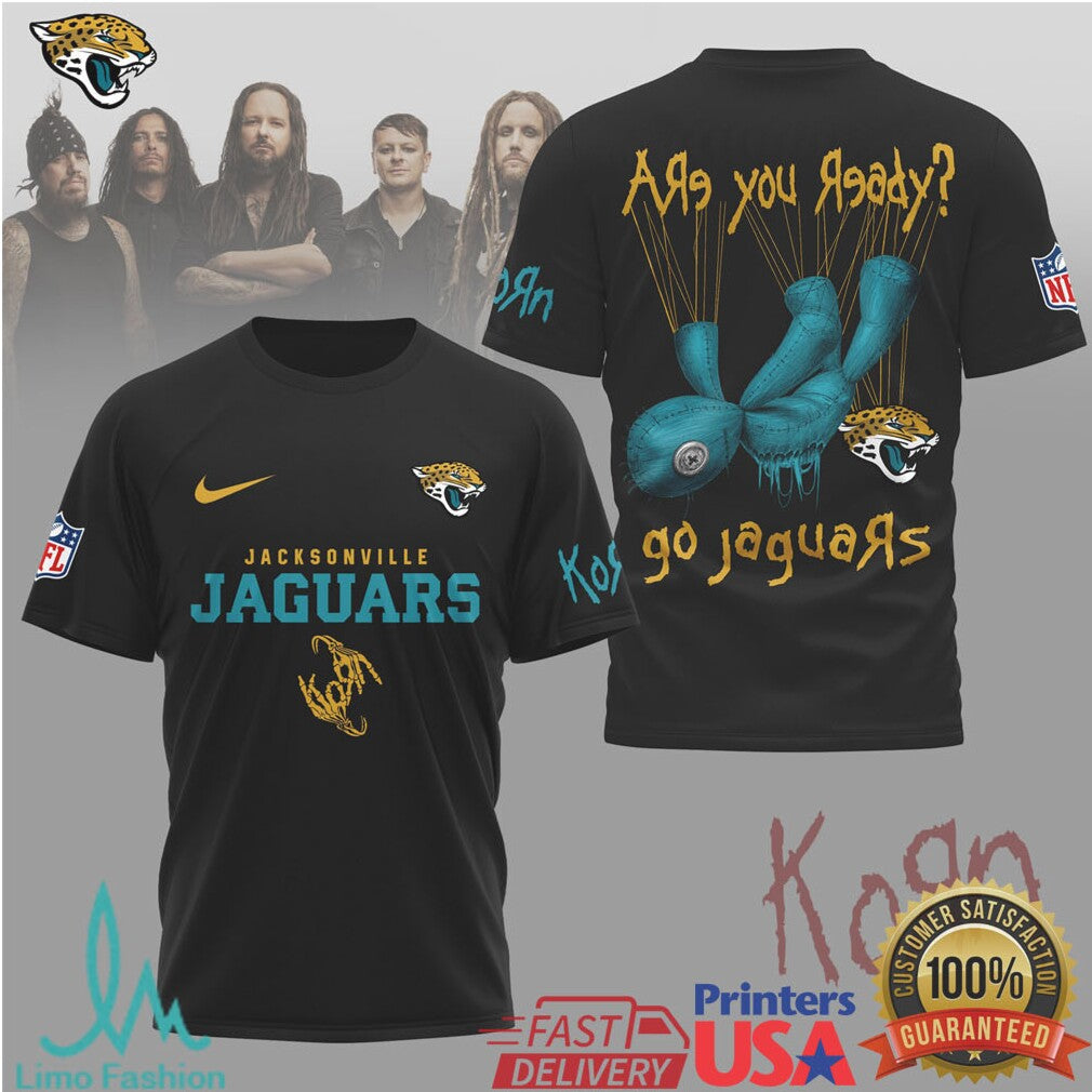Korn x Jacksonville Jaguars NFL Are You Ready Issues Doll T Shirt - Limotees LLC