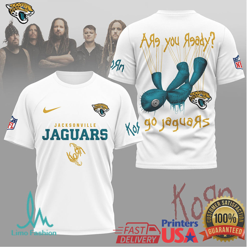 Korn x Jacksonville Jaguars NFL Are You Ready Issues Doll T Shirt - Limotees LLC