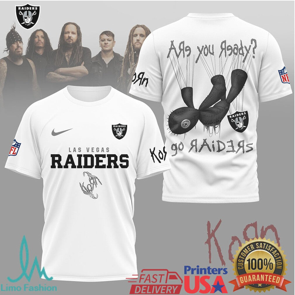 Korn x Las Vegas Raiders NFL Are You Ready Issues Doll T Shirt - Limotees LLC