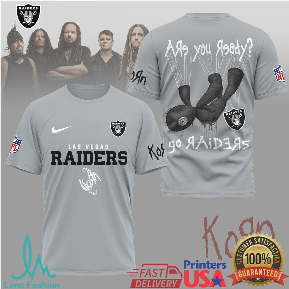 Korn x Las Vegas Raiders NFL Are You Ready Issues Doll T Shirt - Limotees LLC