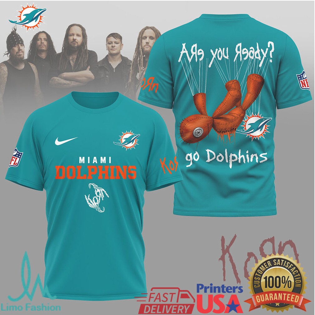 Korn x Miami Dolphins NFL Are You Ready Issues Doll T Shirt - Limotees LLC