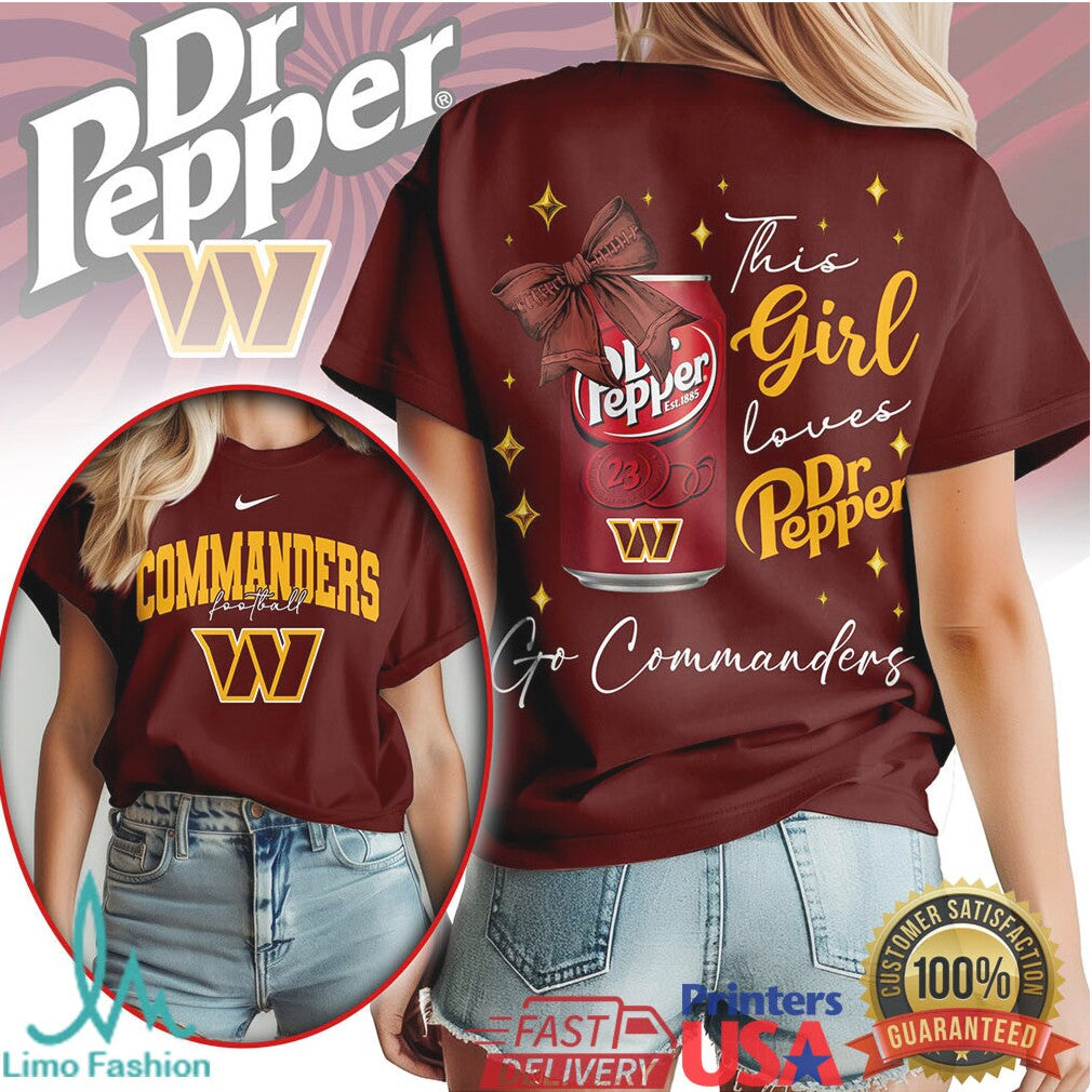 Washington Commanders Official NFL Dr Pepper Fan 3D Shirt - Limotees LLC