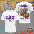 LSU Tigers Basketball Geaux Tigers Mike the Tiger Mascot T Shirt - Limotees LLC