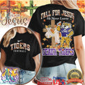 LSU Tigers Fall For Jesus Geaux Tigers Autumn Faith Football T Shirt