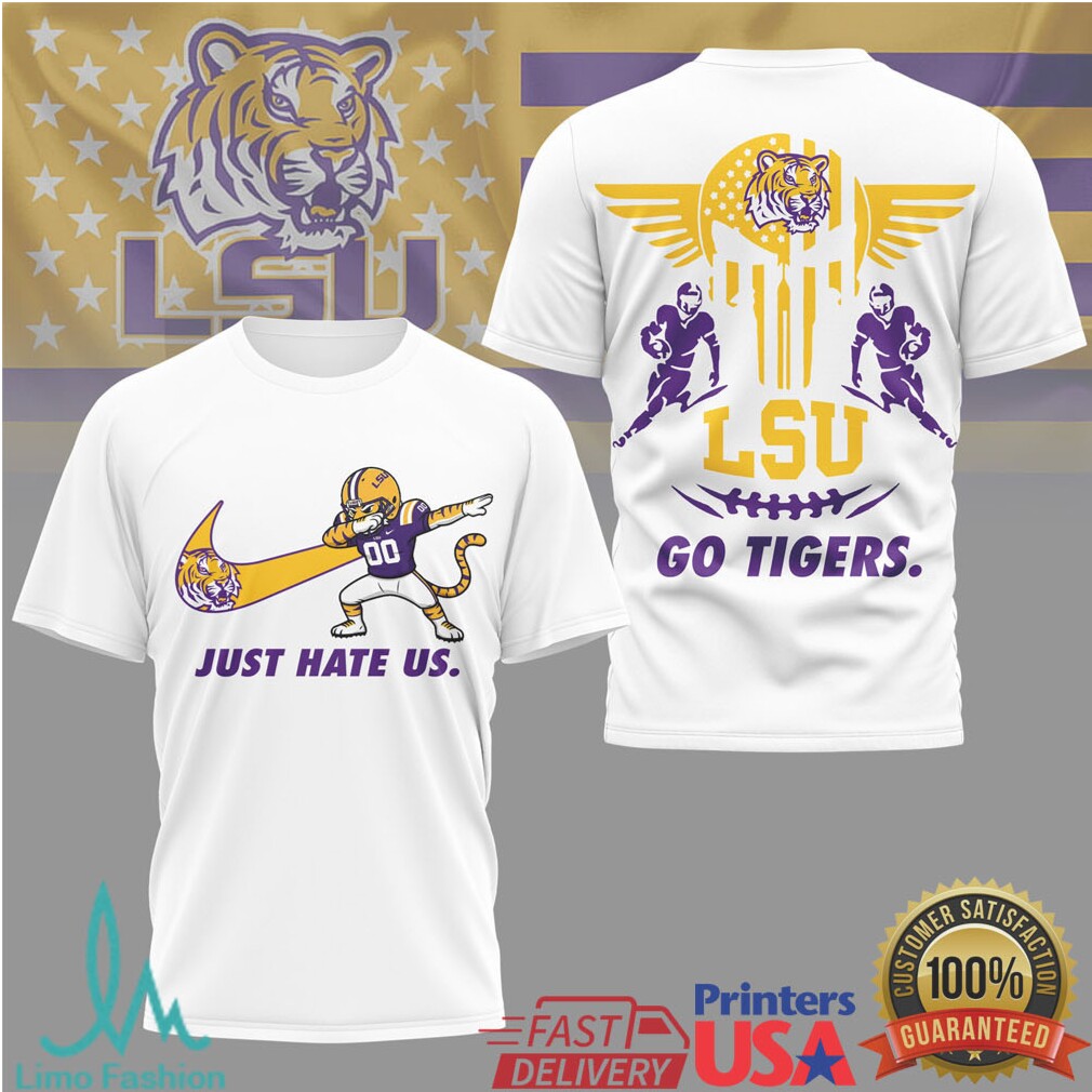 LSU Tigers “Just Hate Us” Dabbing Mascot Sports T Shirt