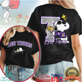 LSU Tigers Snoopy Joe Cool Purple and Gold Fan T Shirt - Limotees LLC