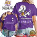 LSU Tigers Snoopy Peanuts Football Fan Graphic T Shirt - Limotees LLC