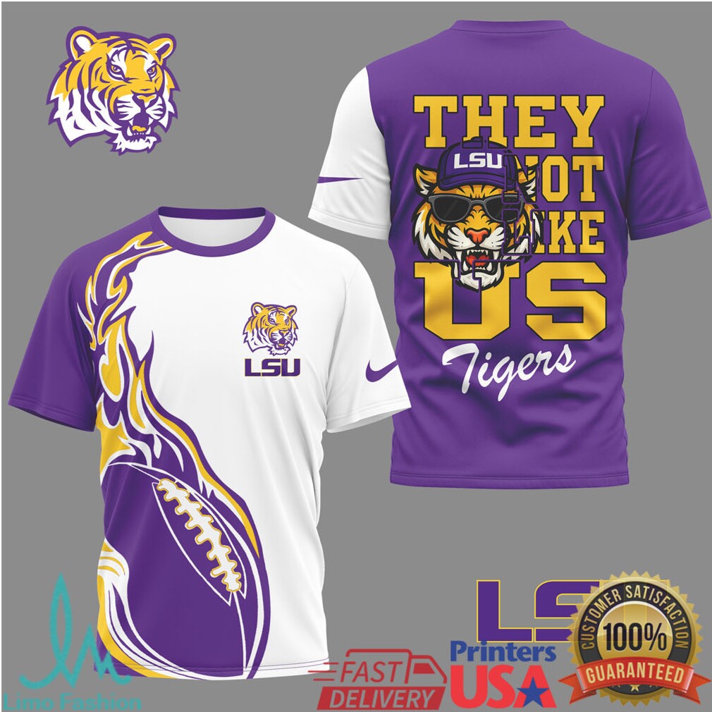 LSU Tigers “They Not Like Us” Football Mascot Graphic T Shirt - Limotees LLC