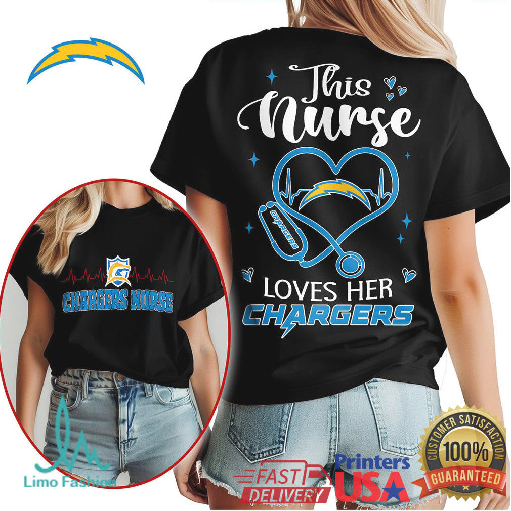 La Chargers Nurse Team Pride Nursing Tshirt Design - Limotees LLC