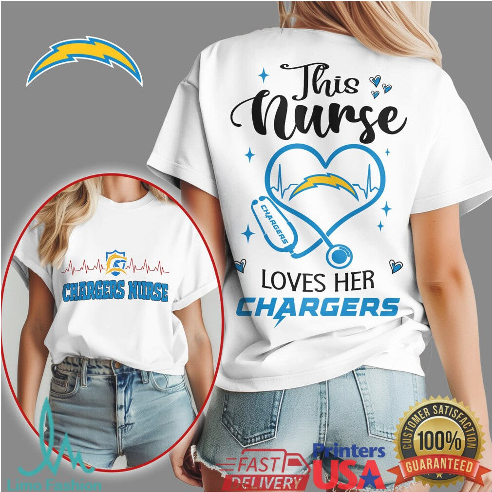 La Chargers Nurse Team Pride Nursing Tshirt Design - Limotees LLC