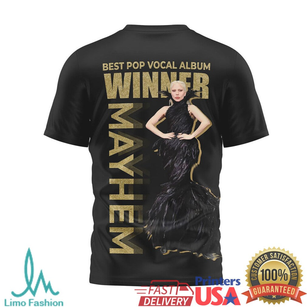 Lady Gaga Mayhem Grammy 2026 Best Pop Vocal Album Winner T Shirt - Limotees LLC