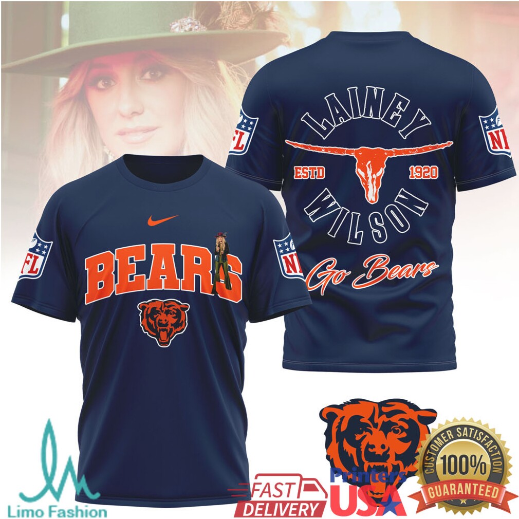 Lainey Wilson x Chicago Bears Country Fan Apparel T Shirt - Limotees LLC