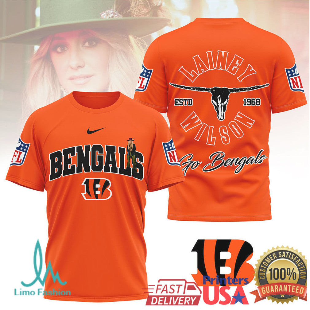 Lainey Wilson x Cincinnati Bengals Country Music NFL T Shirt - Limotees LLC