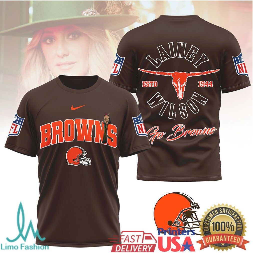 Lainey Wilson x Cleveland Browns Longhorn Edition NFL Shirt - Limotees LLC