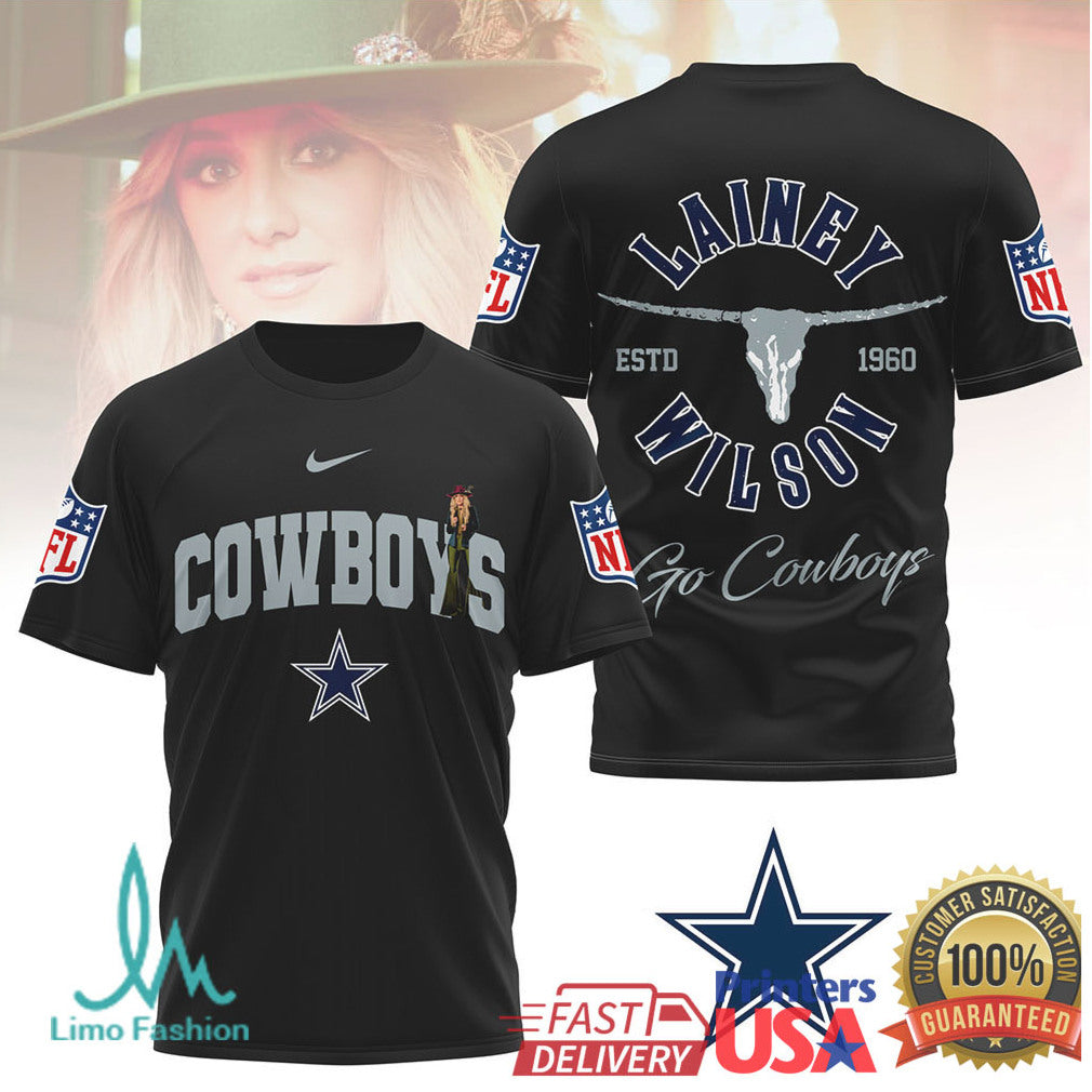 Lainey Wilson x Dallas Cowboys Western NFL Graphic T Shirt - Limotees LLC