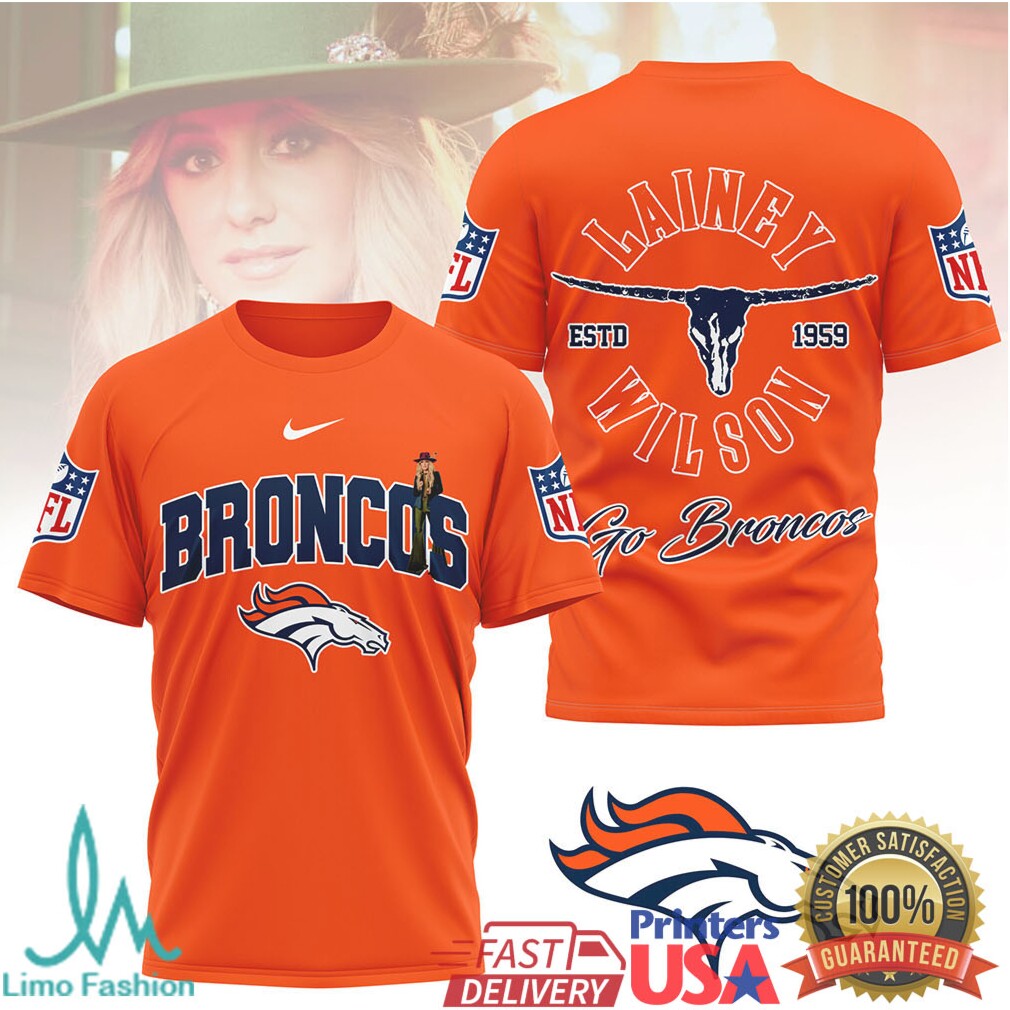 Lainey Wilson x Denver Broncos Western Style NFL Fan Tee - Limotees LLC