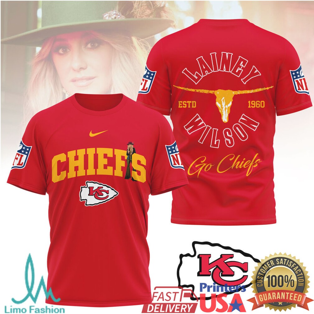 Lainey Wilson x Kansas City Chiefs Country Style NFL T Shirt - Limotees LLC