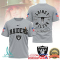 Lainey Wilson x Las Vegas Raiders Silver & Black Country Tee - Limotees LLC