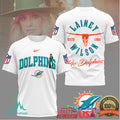 Lainey Wilson x Miami Dolphins Sunset Orange NFL T Shirt - Limotees LLC