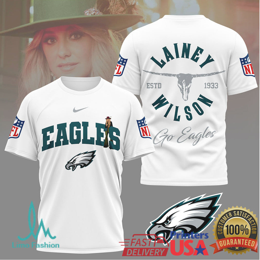 Lainey Wilson x Philadelphia Eagles Country Music NFL T Shirt - Limotees LLC