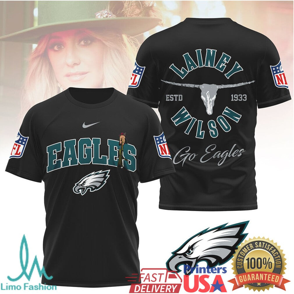 Lainey Wilson x Philadelphia Eagles Country Music NFL T Shirt - Limotees LLC