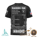 Las Vegas Football Fans Monster Energy Nutrition Facts Black T Shirt - Limotees LLC