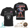 Las Vegas Raiders 250th Anniversary Patriotic Eagle T Shirt - Limotees LLC