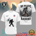 Las Vegas Raiders Bigfoot Flag “We Believe” T Shirt