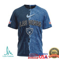 Las Vegas Raiders Custom Name & Number Ripped Denim Style 3D NFL T Shirt - Limotees LLC