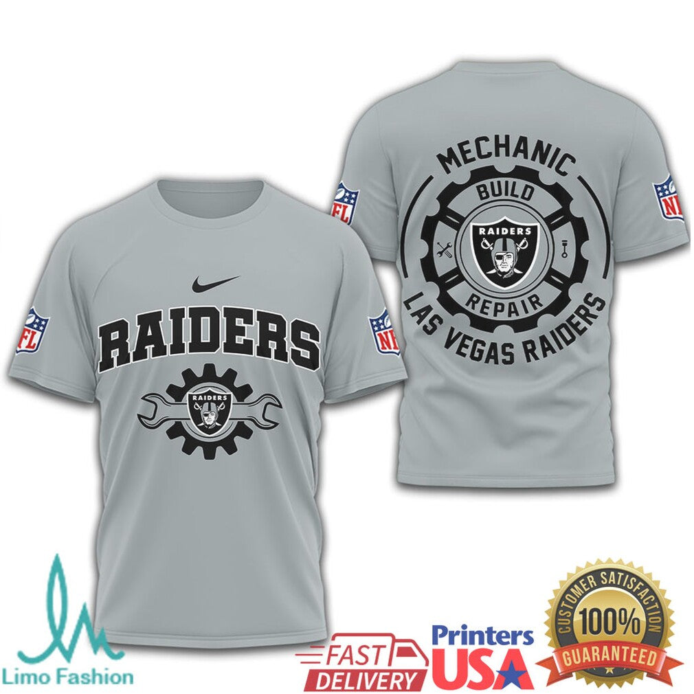 Las Vegas Raiders Mechanic Build Repair T Shirt - Limotees LLC