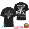 Las Vegas Raiders Mountain Biker Graphic T Shirt Go Raiders Cycling T shirt - Limotees LLC