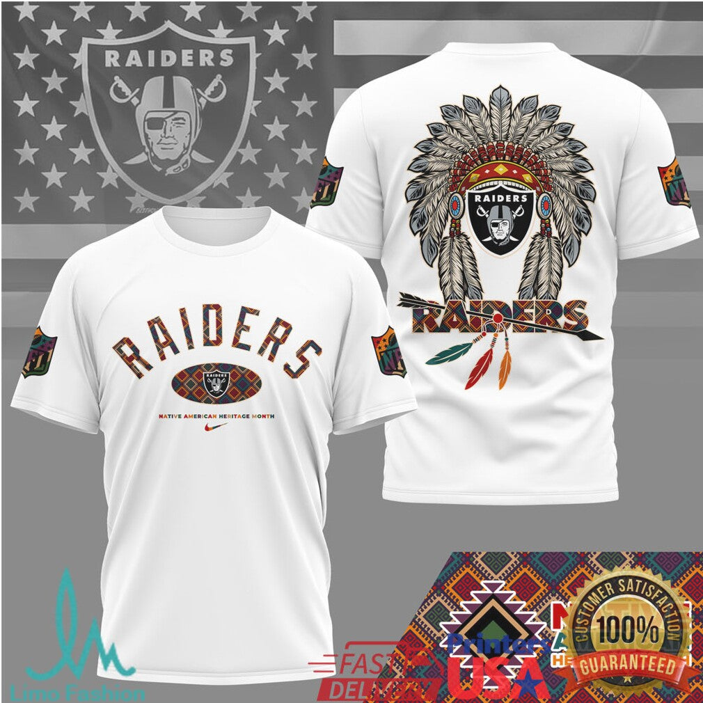 Las Vegas Raiders Native American Heritage Month T Shirt Tribal Graphic - Limotees LLC