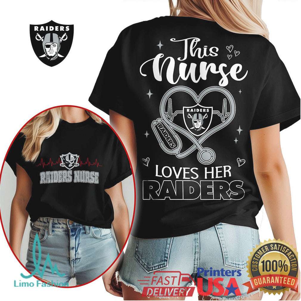 Las Vegas Raiders Nurse Stethoscope Heart Design - Limotees LLC