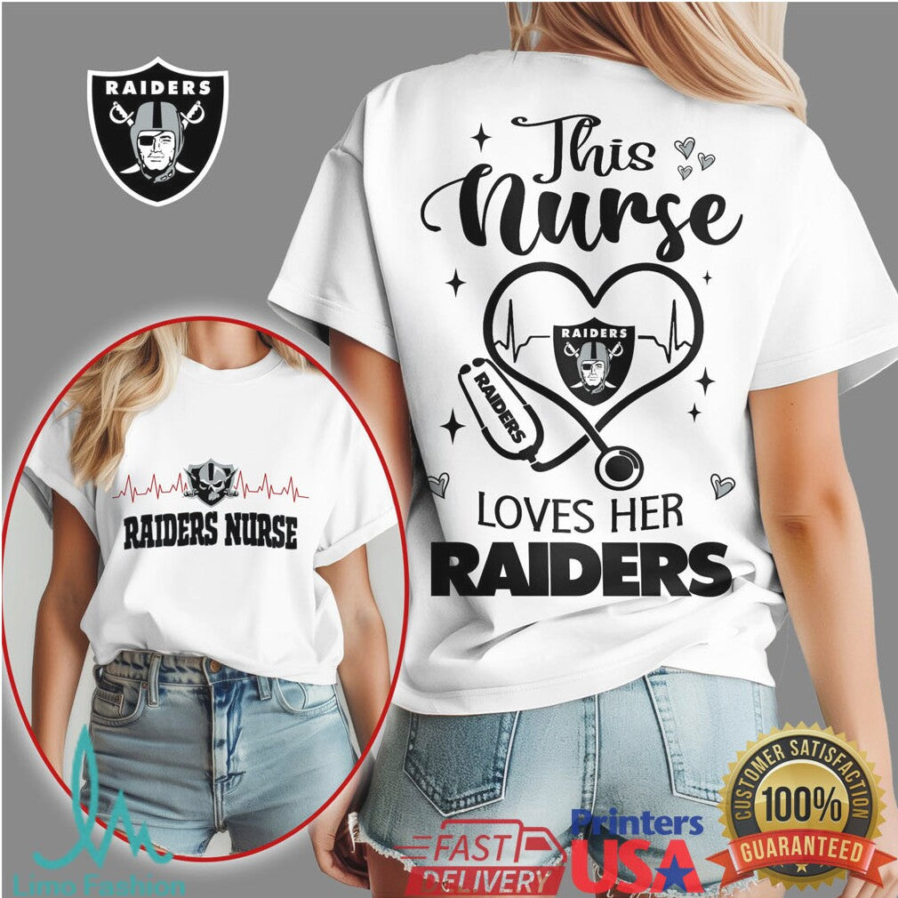 Las Vegas Raiders Nurse Stethoscope Heart Design - Limotees LLC