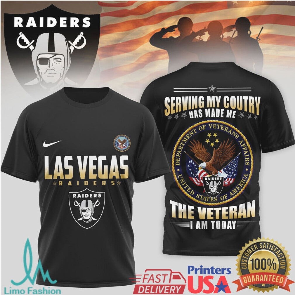 Las Vegas Raiders Official NFL Department Of Veterans Affairs 3D Shirt - Limotees LLC