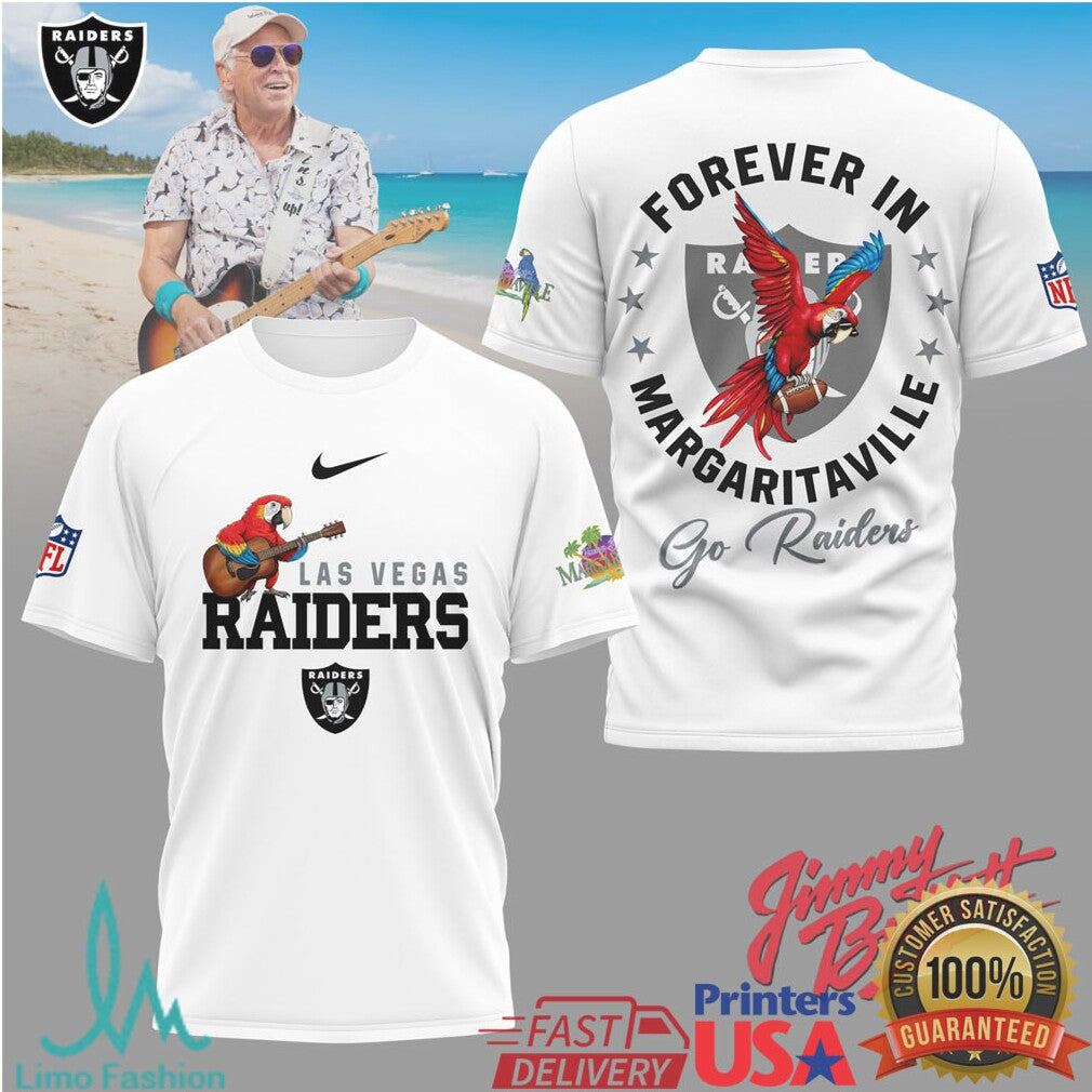 Las Vegas Raiders Official NFL Forever in Margaritaville 3D Shirt - Limotees LLC
