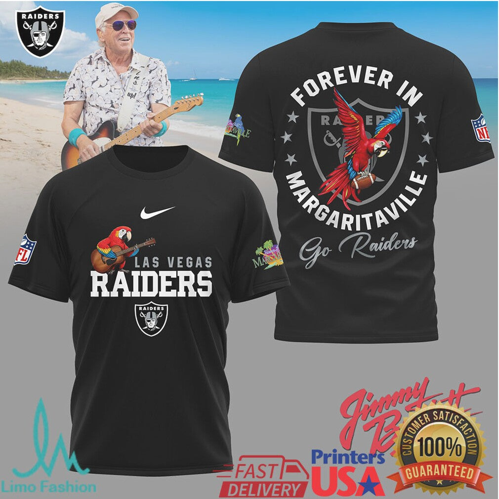 Las Vegas Raiders Official NFL Forever in Margaritaville 3D Shirt - Limotees LLC