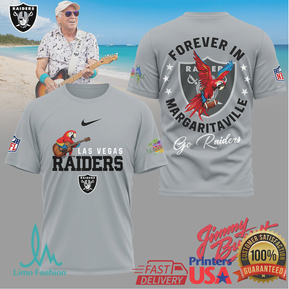 Las Vegas Raiders Official NFL Forever in Margaritaville 3D Shirt - Limotees LLC