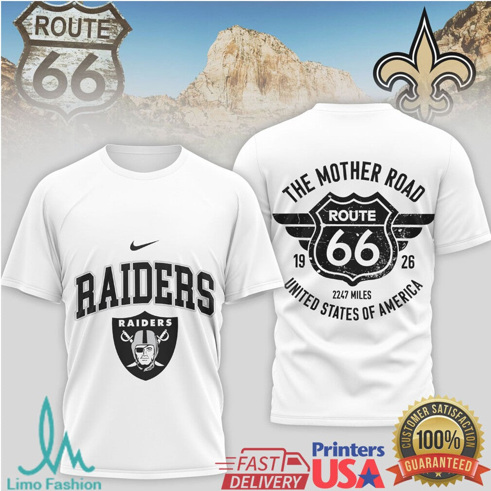 Las Vegas Raiders Official NFL Route 66 3D Shirt - Limotees LLC
