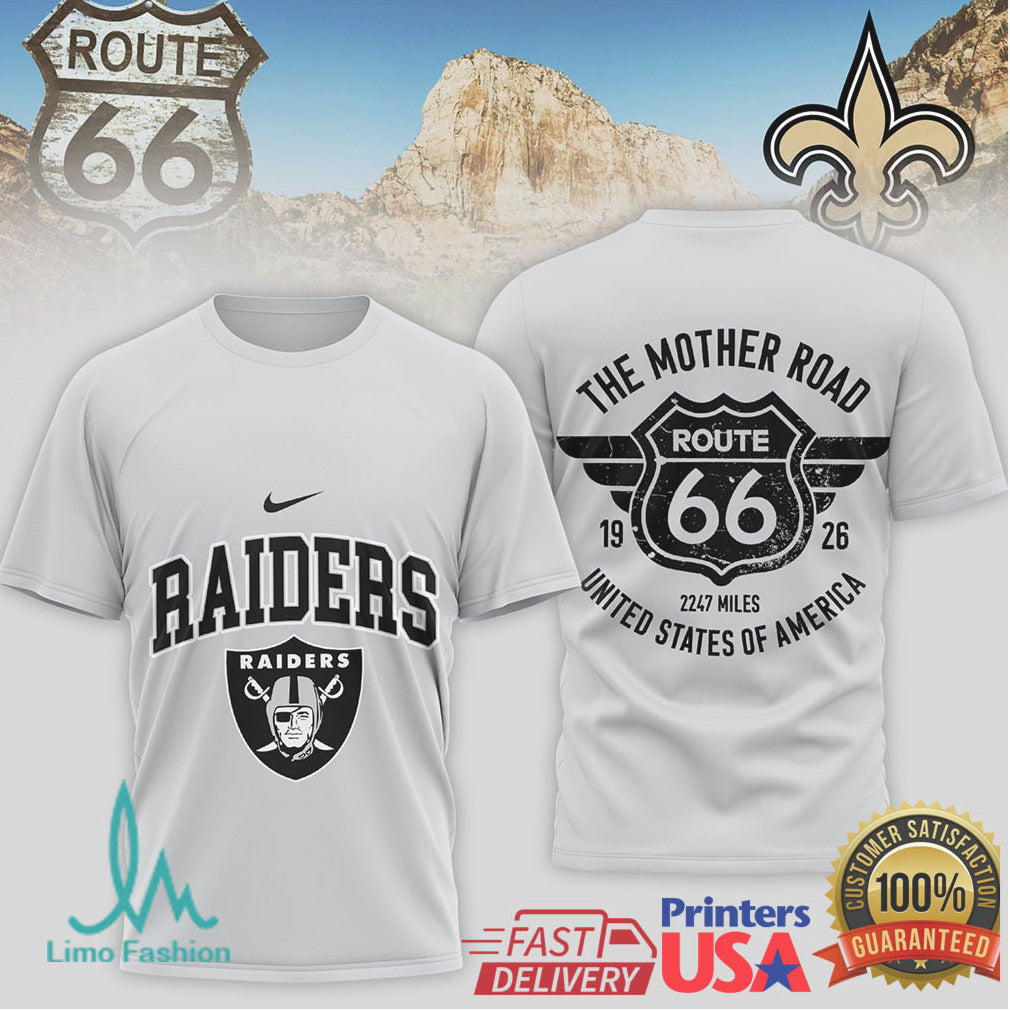 Las Vegas Raiders Official NFL Route 66 3D Shirt - Limotees LLC