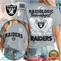 Las Vegas Raiders Radiologic Technologist Skeleton Heart Vintage Healthcare Professional Gift Women T Shirt - Limotees LLC
