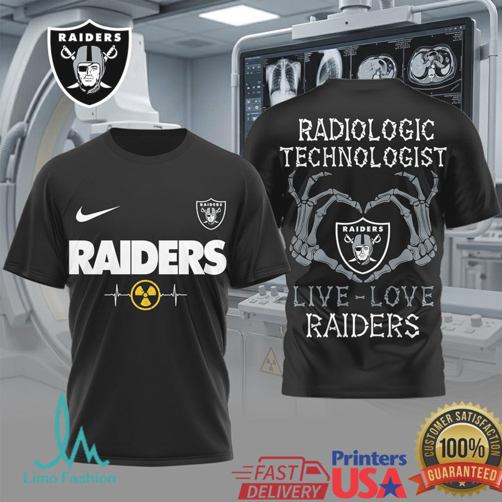 Las Vegas Raiders Radiologic Technologist T Shirt Live Love Raiders X Ray Tech Rad Tech Gift - Limotees LLC