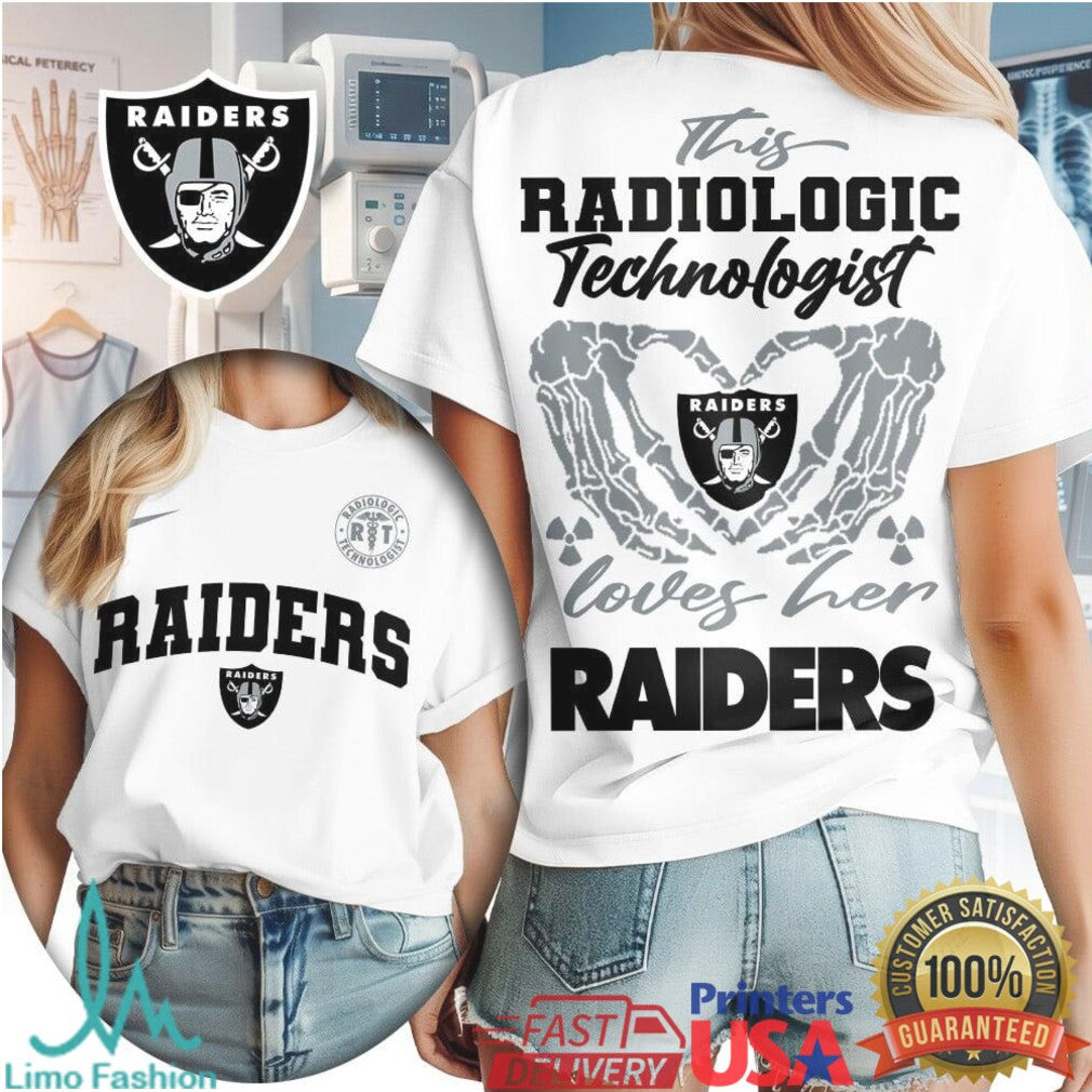Las Vegas Raiders Radiologic Technologist T Shirt Rad Tech Loves Her Raiders T Shirt - Limotees LLC