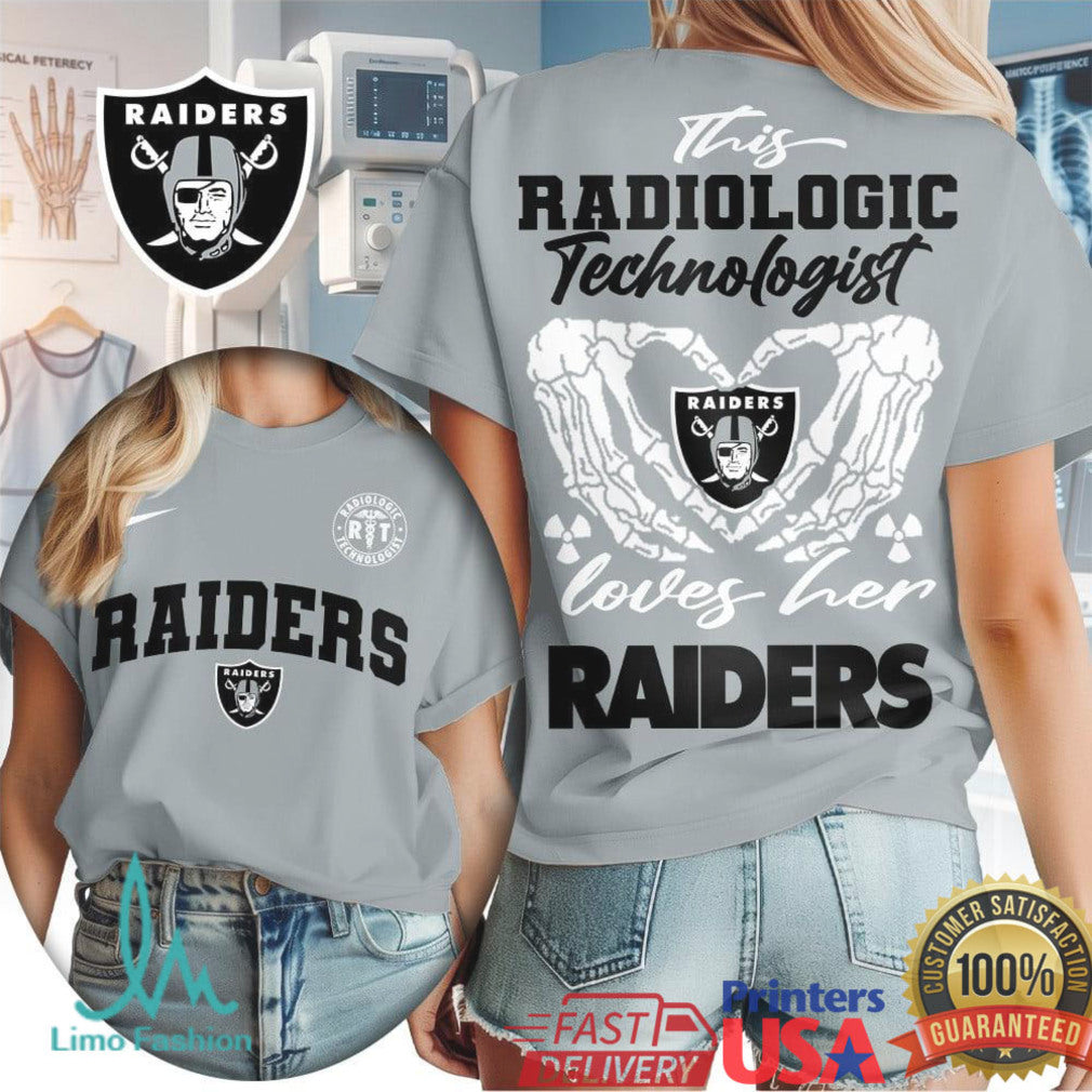 Las Vegas Raiders Radiologic Technologist T Shirt Rad Tech Loves Her Raiders T Shirt - Limotees LLC