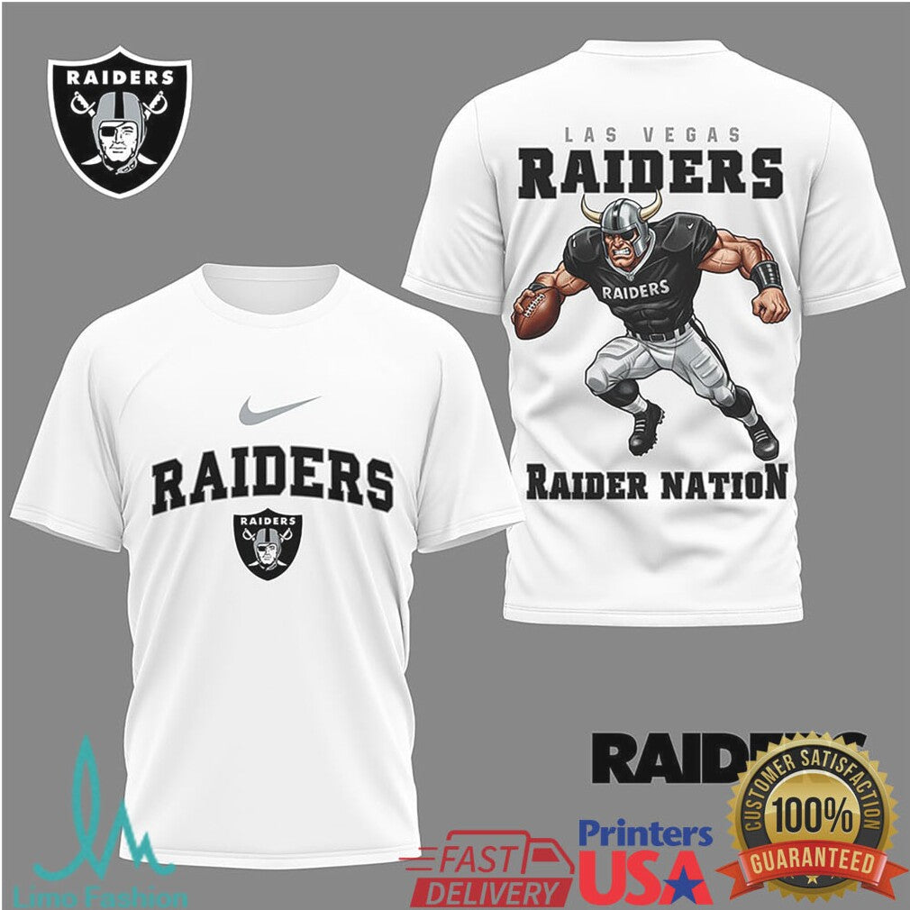 Las Vegas Raiders Raider Nation Mascot Graphic T Shirt - Limotees LLC