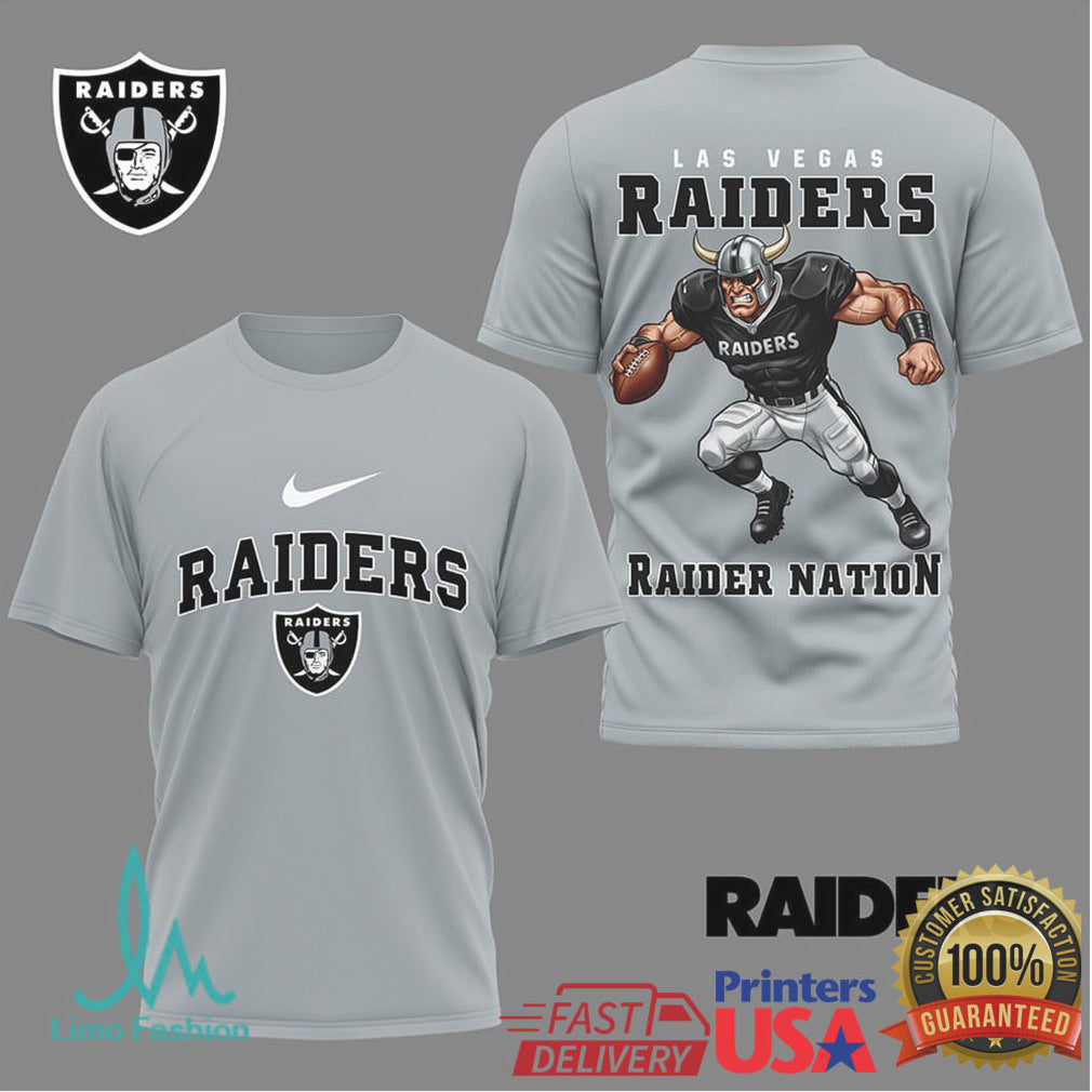 Las Vegas Raiders Raider Nation Mascot Graphic T Shirt - Limotees LLC