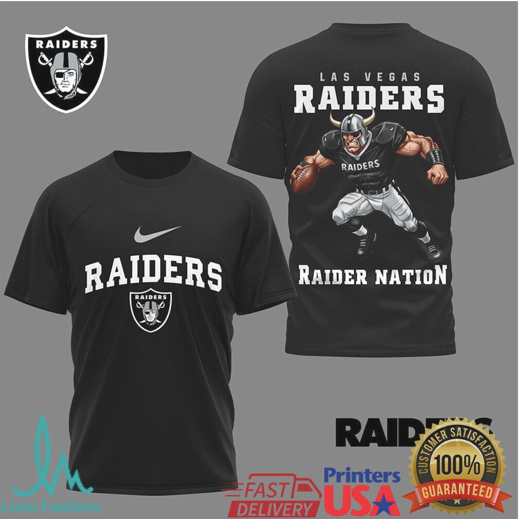 Las Vegas Raiders Raider Nation Mascot Graphic T Shirt - Limotees LLC