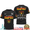 Las Vegas Raiders Rock Band Mashup T Shirt Vintage Style NFL Fan Apparel