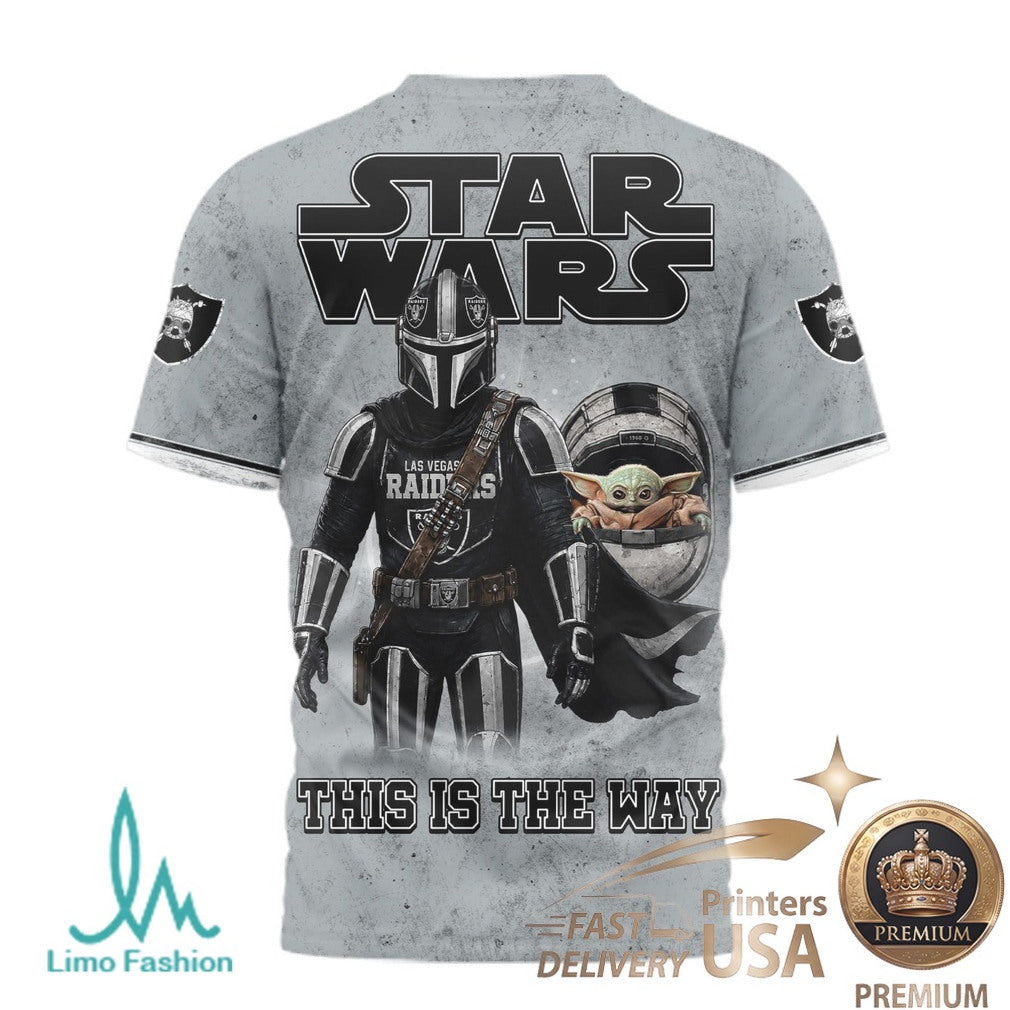 Las Vegas Raiders Star Wars The Mandalorian This Is The Way T Shirt - Limotees LLC