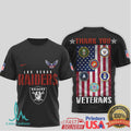 Las Vegas Raiders Thank You Veterans Military Appreciation T Shirt - Limotees LLC
